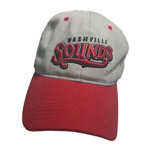 Nashville Sounds Hat Mens OSFA Gray Red MiLB Baseball Melonwear Strapback Cap